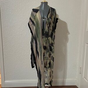 Camouflage Open Front Vest